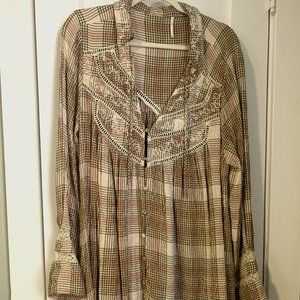 Free People Plaid Tunic Dress